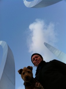 Photo of Skyline View of My Dad and I at the Air Force Memorial