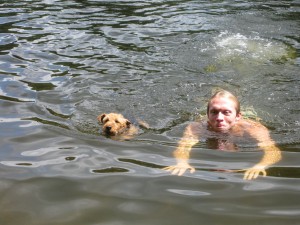 Photo of Cardiff and I Swimming
