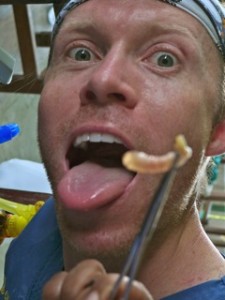 Photo of Patrick Mahaney Bot Fly Larva Open Mouth