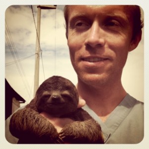 Photo of Patrick Mahaney Brown Sloth Peru Close Up