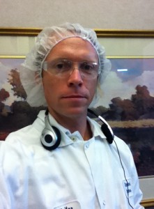 Photo of Dr Patrick Mahaney Outfitted to Tour Stanard Process Plant